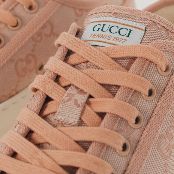 Gucci Pink New Canvas GG Monogram Platform Sneakers - Picture 7 of 11